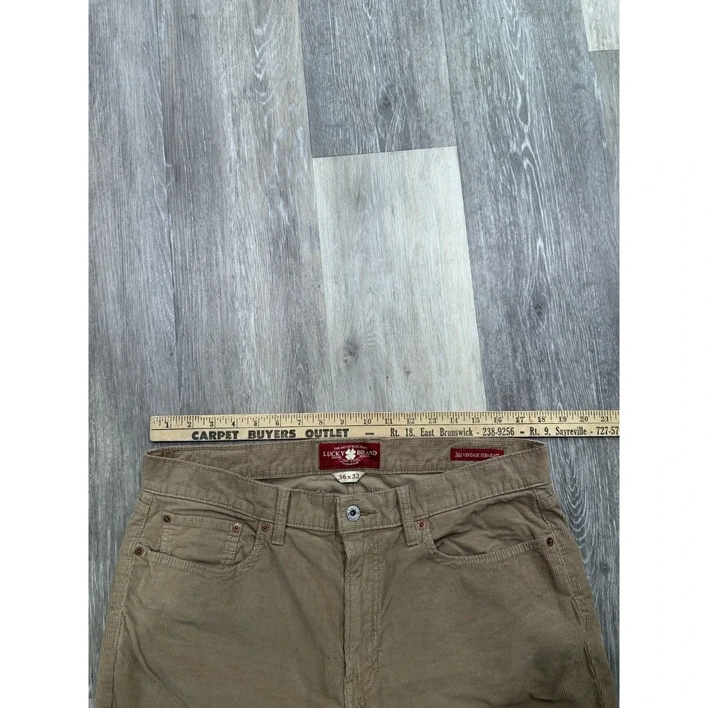 Lucky Brand Vintage‎ 361 Corduroy Pants Men's 36x32 Khaki Straight Leg 5 Pocket